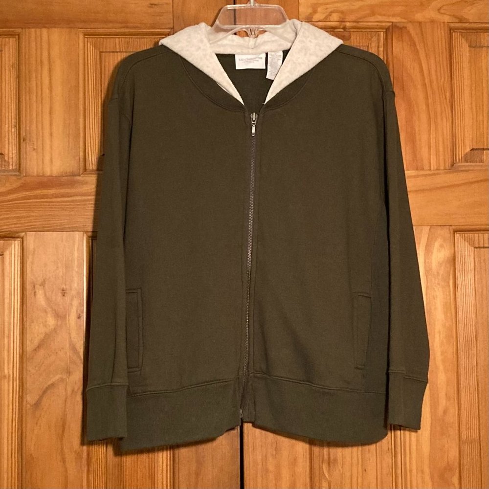 NWOT Vintage Liz Claiborne Zipper Hooded Sweatshirt Jacket Size MP